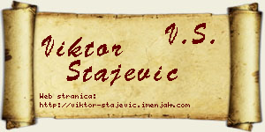 Viktor Stajević vizit kartica
